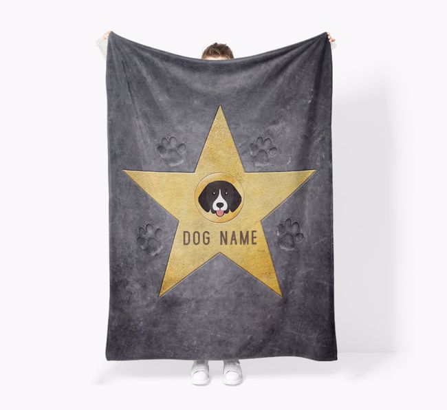 'Star of Fame' - Personalized {breedFullName} Blanket: Premium Sherpa Fleece